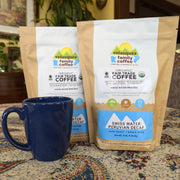 Swiss Water Peruvian Decaffeinated Coffee dark roast shade grown fair trade coffee.
