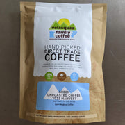 Green Unroasted Velasquez Family Coffee in 1 lb bag