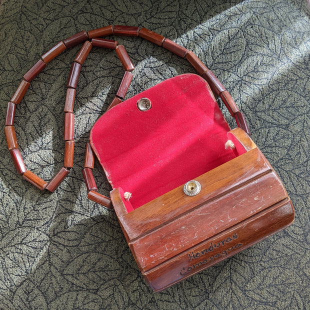 Honduran Wooden souvenir purse