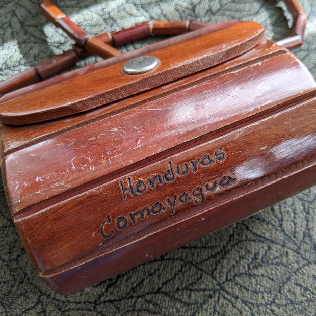 Honduran Wooden souvenir purse