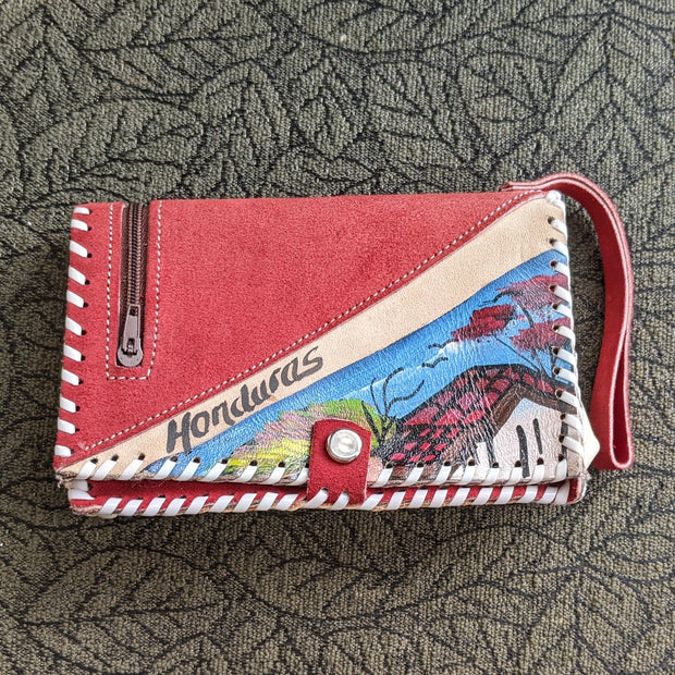 Honduras Red Suede Wallet