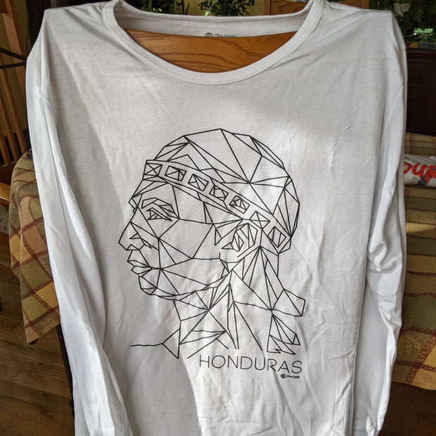 White Honduras Lempira Long Sleeve T-Shirt - XL