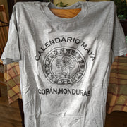 Grey Copan Honduras Mayan Calendar T-Shirt - L