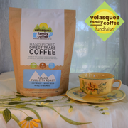 Our shade grown Honduran small family farm coffee comes in ground and whole bean 12 ounce bags.