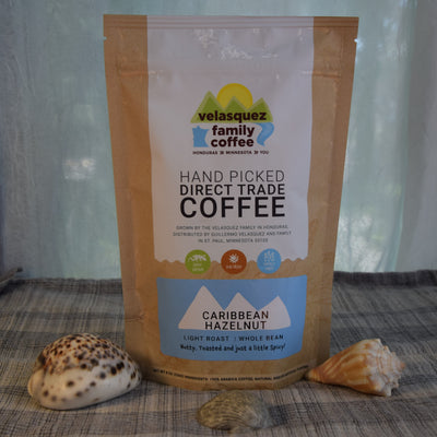 Gourmet Caribbean Hazelnut Coffee is a light roast shade grown Honduran Coffee.