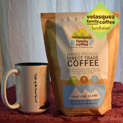 This half and half blend of regular roast coffee and decaffeinated coffee combines all the benefits of shade grown, fair trade coffee. - Fundraiser