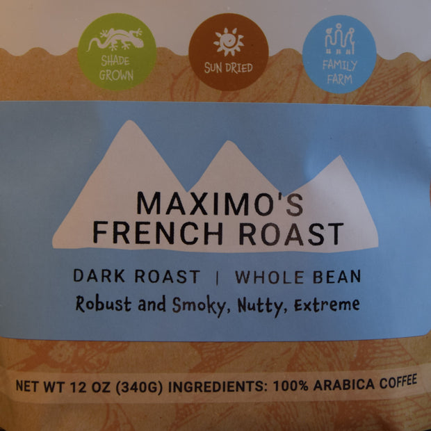 If you like a dark French roast coffee, then you will love Maximo's French Roast. It's our best seller at Velasquez Family Coffee.