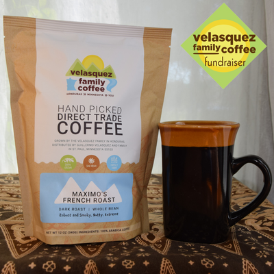 If you like a dark French roast coffee, then you will love Maximo's French Roast. It's our best seller at Velasquez Family Coffee.