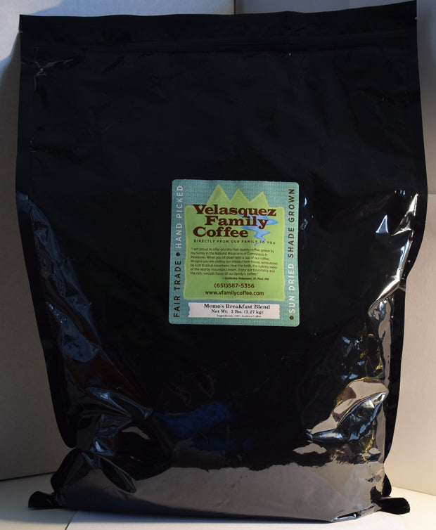 Our ground and whole bean breakfast blend coffee comes in bulk 5 lb bags and is available in our fundraiser section.