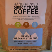 Memo's Breakfast Blend Coffee (blend of light & dark) | Bright, Complex, Lively