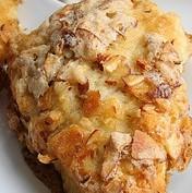 Velasquez Family Coffee Maple Almond Scone flavored coffee image of warm almond scone